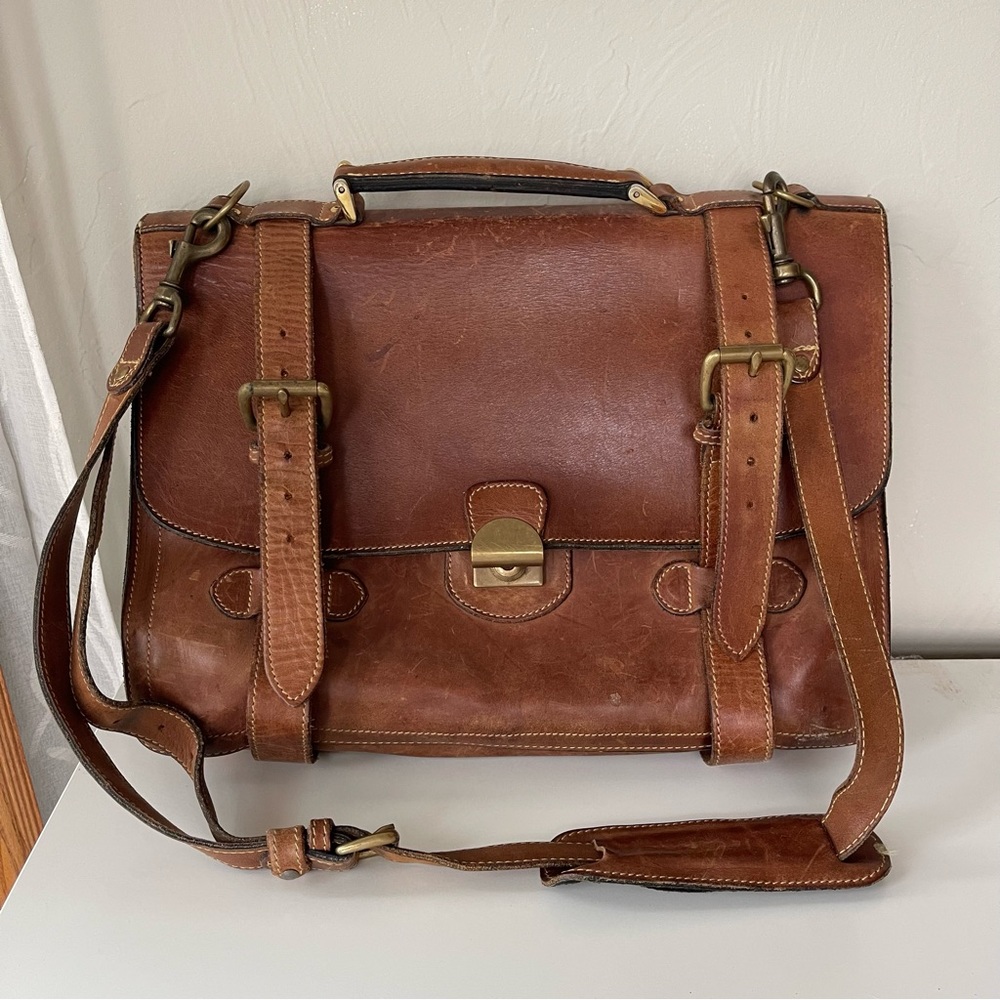 Holland brothers leather messenger bag